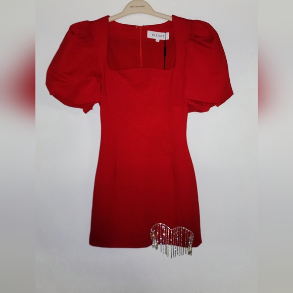NWT- Elliatt Cherie mini dress in red Sz S - Picture 2 of 6